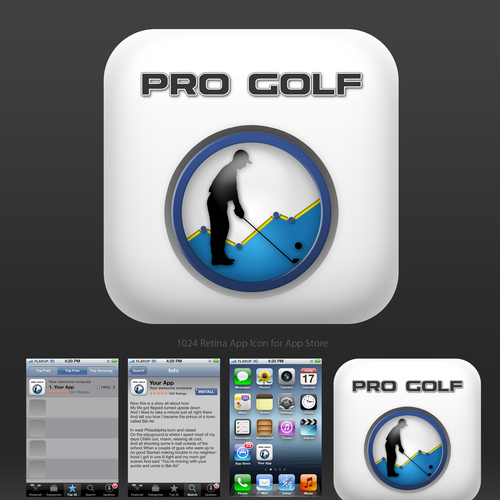  iOS application icon for pro golf stats app Réalisé par mbah NGADIRAN