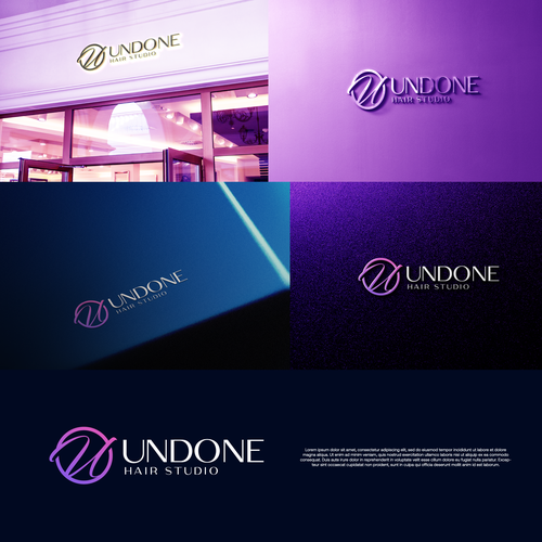 Luxury Hair Salon Logo and business card design Diseño de nmxdsgns™