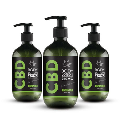 CBD Body Lotion Label Design Contest Design by GayanMH