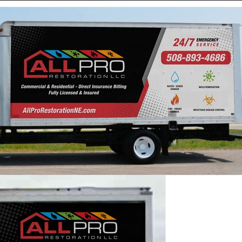 New vehicle Wrap for a Restoration truck Design by dnite