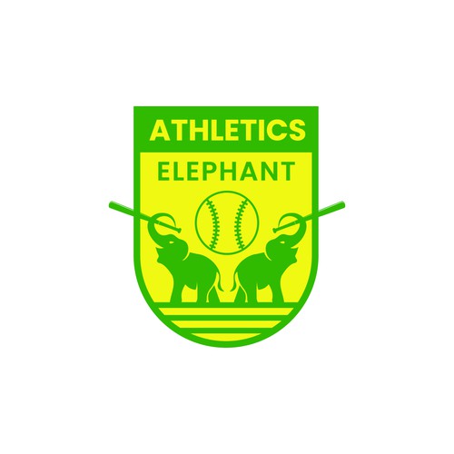 Travel Baseball Team Logo & Patch - Elephant Design by Razades Studio