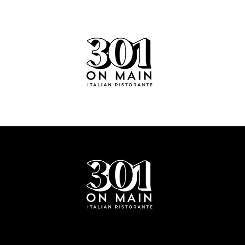 RESTAURANT 301 ADD ITALIAN RISTORANTE under logo Design by Jaely