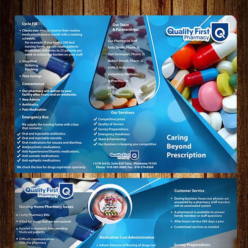 Design a eye-catching brochure for Quality First Pharmacy | Brochure ...