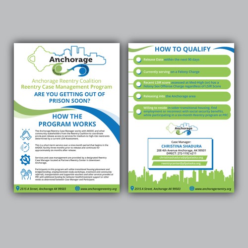 An engaging flyer for a prisoner reentry program Diseño de allMarv