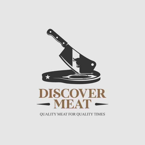 Design realizzato da HY Studio™ intitolato "Branding Discover Meat"