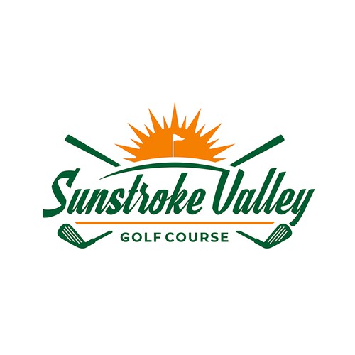 Logo for fictional Sunstroke Valley Golf Club Design by BOLT DESIGN