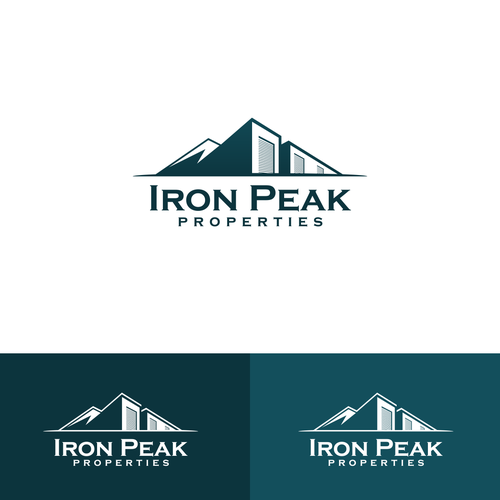 Logo combining geometric abstract mountains with industrial buildings for real estate company Design von ghe_12