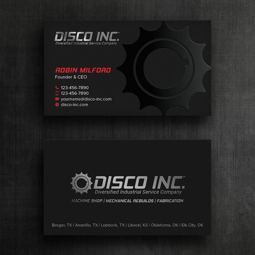 Business Card Design for Industrial Service Company Diseño de Felix SH