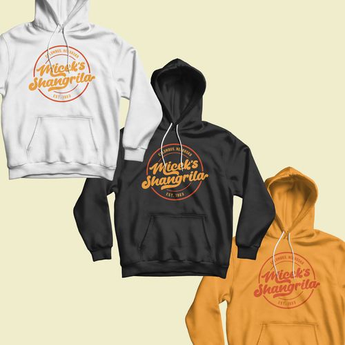 Retro hoodie illustration design for family owned bar Design by zkree