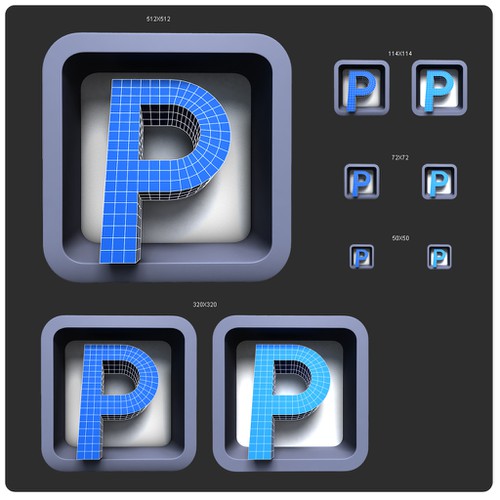 Create the icon for Polygon, an iPad app for 3D models Design by Yogesh.b