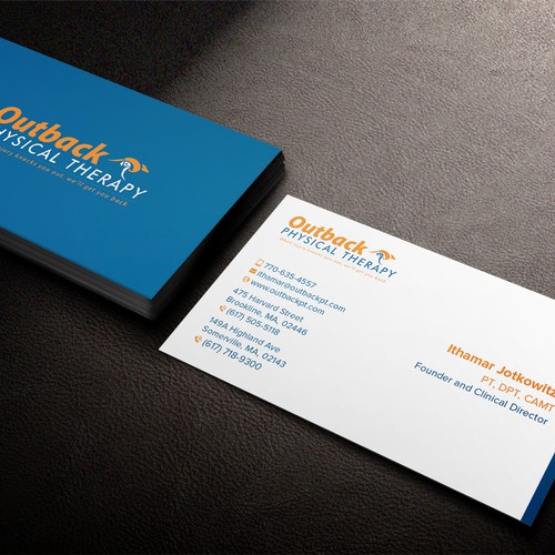 Business card for 2 clinic physical therapy office Design by Birendra Chandra Das