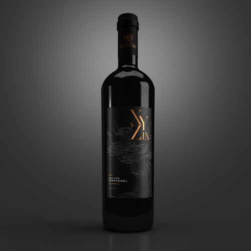 Gothic Old Vine Zinfandel Wine Label Design by sougatacreative