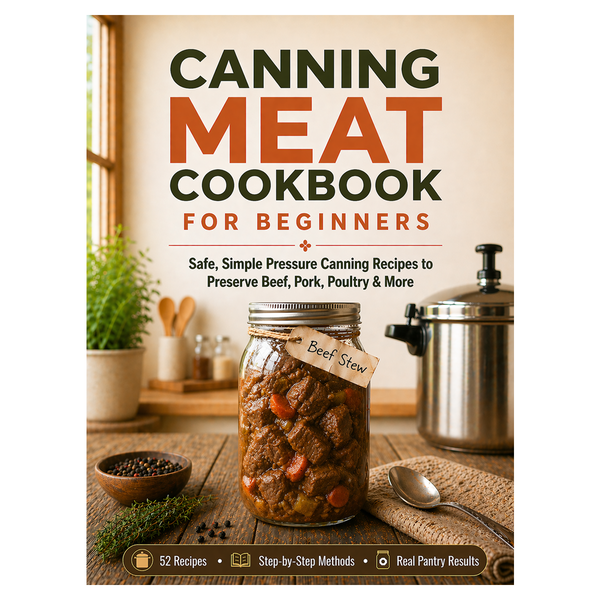 Design by ateliernova titled "Book Cover Design for KDP — Canning Meat Cookbook"