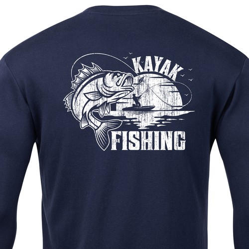 Kayak fishing long sleeve shirt design needed