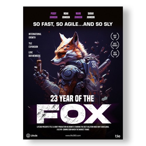 Design di Life360 2023 Year of the Fox Poster di Drewmahadi
