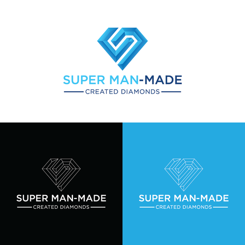 Strong & Simple design for our Super Man-Made Created Diamonds Design by ♛ clever studio ♛