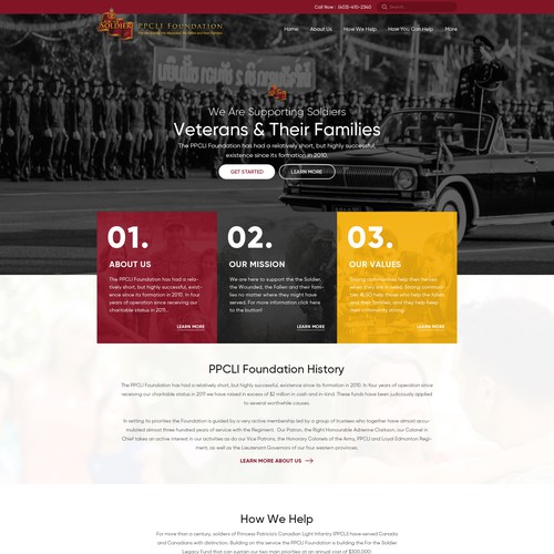 Design PPCLI Foundation website por OMGuys™