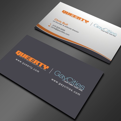 Create new business card design for GayCities, Inc., which runs Queerty.com and GayCities.com,  Diseño de rikiraH
