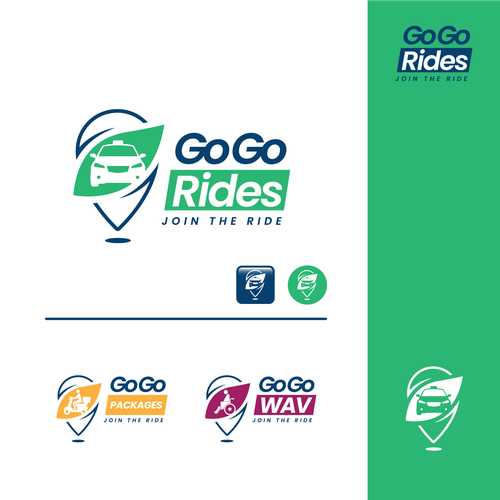 Go Go Rides Logo(s) Design by 7- Lung