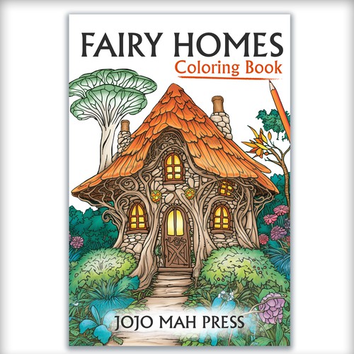Fantasy Coloring Book Cover Contest For the Bold Design by N&N Designs