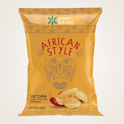 Design African style potato chips packaging Design by Nirmana92