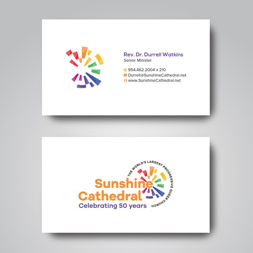 Business Card for Growing Progressing LGBTQ Church Design by Birendra Chandra Das
