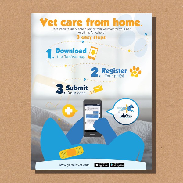 Flyer for vet mobile app