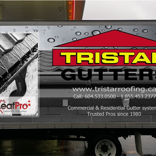 Tristar Gutter truck vehicle wrap (I AM HAVING A PRO INSTALL WRAP) Design by Andygraphics2