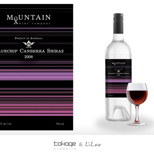 Mountain X Wine Label Design by TokageCreative