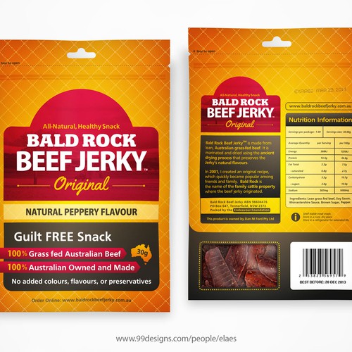 Beef Jerky Packaging/Label Design デザイン by eLaeS