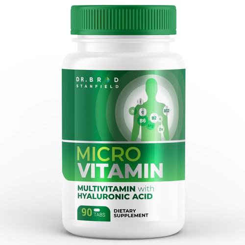 We Need a Vibrant and Scientifically-Inspired Label Design for MicroVitamin Design by Poroyo