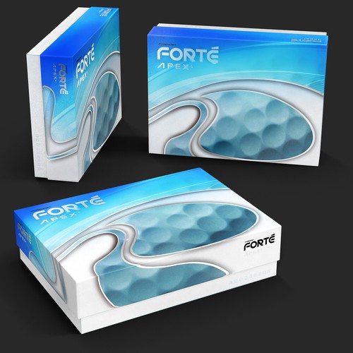 Create a futuristic, high-end packaging golf ball box for Foremost Golf Design réalisé par YuriyBaranov