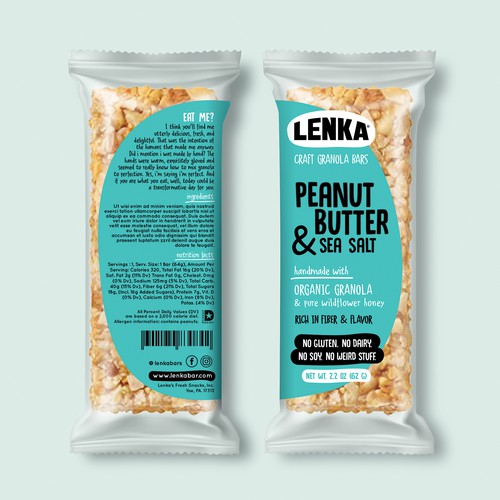 Craft Granola Bar Packaging for Millennials Réalisé par MishkaBooo design