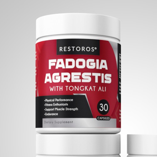 NEW Restoros Supplement Label with Additional Opportunity for Winner (BLIND + GUARANTEED CONTEST) Design by Pice Wilf