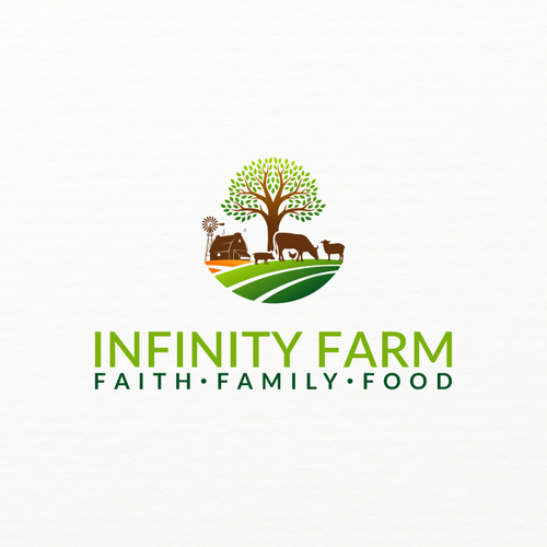 Lifestyle blog "Infinity Farm" needs a clean, unique logo to complement its rural brand. Design by restuibubapak