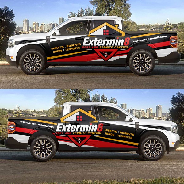 catchy and innovative truck wrap