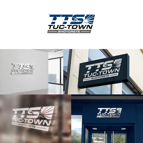 Industrial theme logo with a combination of company name & image for a Shotcrete company in Arizona Design by Insfire!