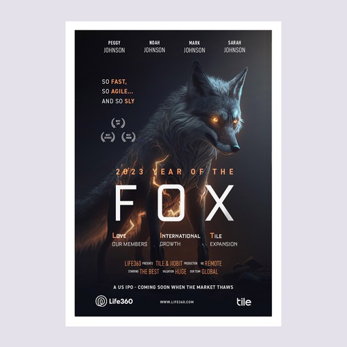 Life360 2023 Year of the Fox Poster Design by ashous™