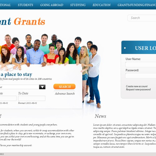 Help Student Grants with a new website design Design by Des♥️N