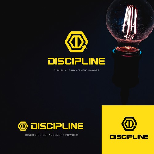 Product logo for discipline enhancing & addiction treatment supplement powder. Design by fakwiojfioawh