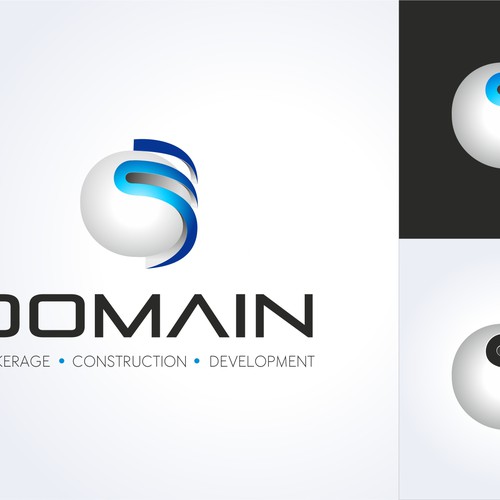 Create the next logo and business card for Domain Diseño de Lalunagraph