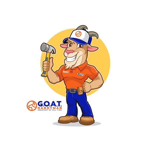 Design by wira sableng titled "GOAT Handyman mascot"