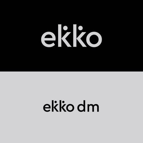 SIMPLE LOGO - ekko Letters then dm after Design by r.ilham