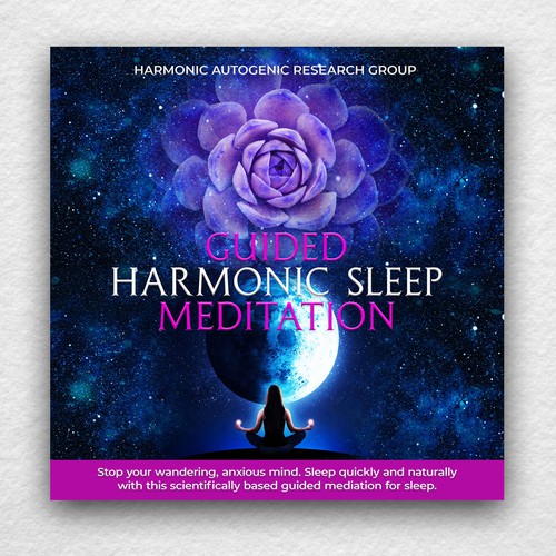 Design an abstract dark on dark sleep meditation book cover Design by The Cloud Digital