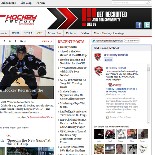 Jr Hockey Recruit Banner Ad Design by Mr. Legend