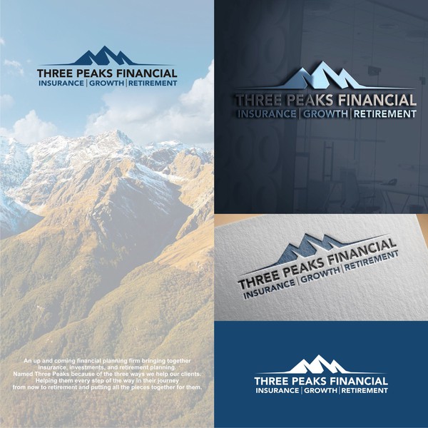Design by DEWA $ titled "Three Peaks Financial"