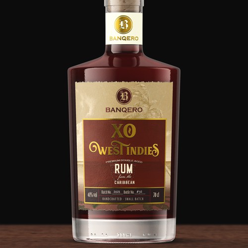 Design the labels of a whole new range of double aged RUM from the CARIBBEAN Diseño de sam2305