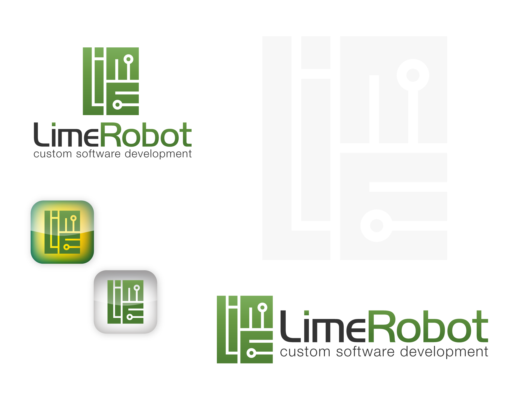 Robot logo with the title '.'
