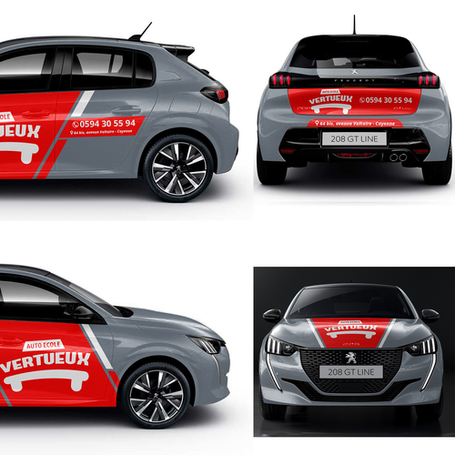 Simple Classy car design for a company that teach people how to drive Design by theANUNGs