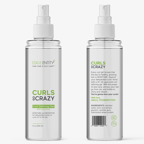 Minimalist Label for Women’s Hair Care Design by Radmilica